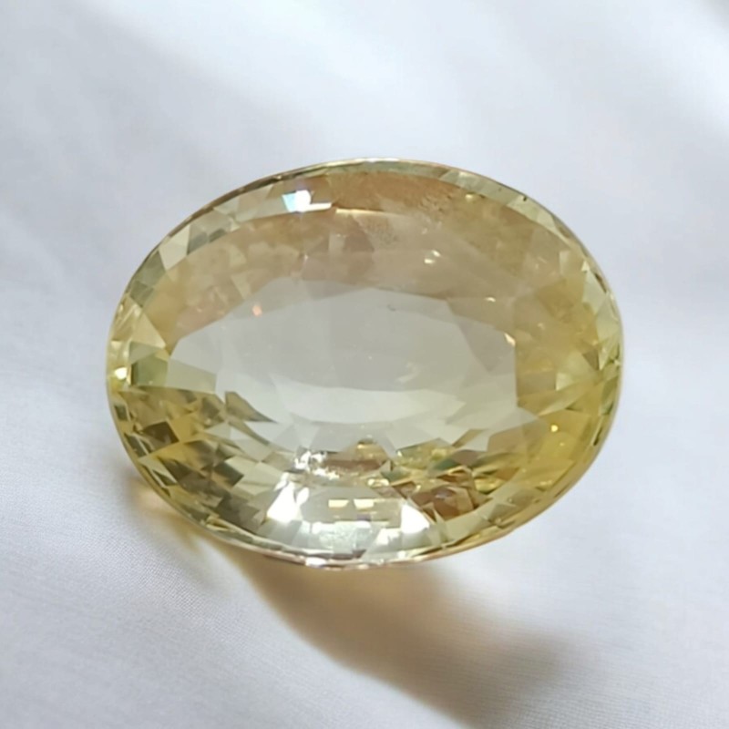Huge 10.49 Ct Unheated Untreated Natural Ceylon Yellow Sapphire AAA