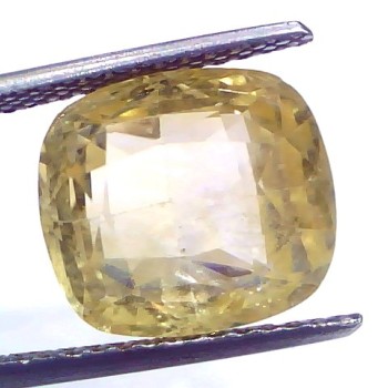 Huge 10.56 Ct IGI Certified Unheated Untreated Ceylon Yellow Sapphire