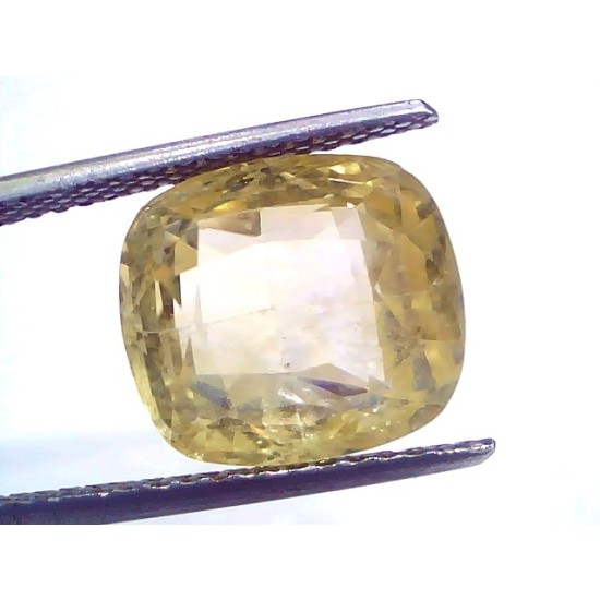 Huge 10.56 Ct IGI Certified Unheated Untreated Ceylon Yellow Sapphire