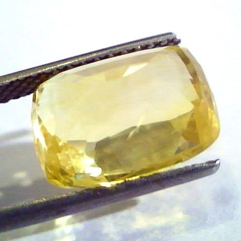 Huge 11.11 Ct Unheated Untreated Natural Ceylon Yellow Sapphire