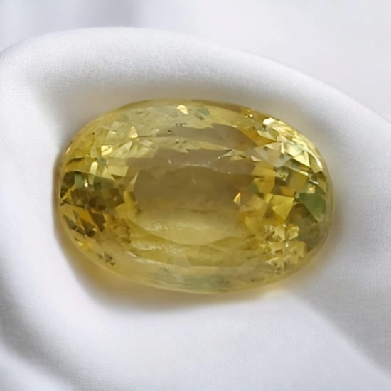 Huge 11.72 Ct Unheated Untreated Natural Ceylon Yellow Sapphire Gemstone