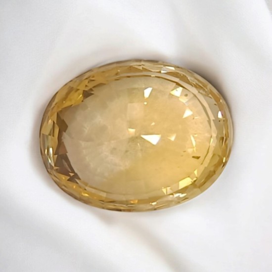 Huge 18.49 Ct Unheated Untreated Natural Ceylon Yellow Sapphire Gemstone