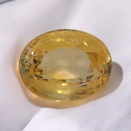 Huge 18.49 Ct Unheated Untreated Natural Ceylon Yellow Sapphire Gemstone