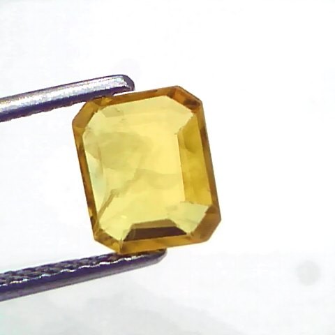 2.06 Ct Natural Yellow Sapphire Pukhraj Jupiter Gemstone (Heated)