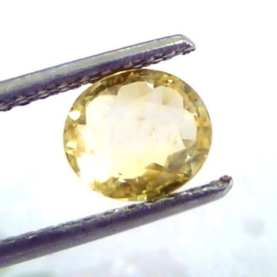 2.00 Ct Unheated Untreated Natural Ceylon Yellow Sapphire/Pukhraj