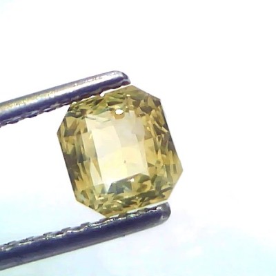 2.00 Ct Certified Unheated Untreated Natural Ceylon Yellow Sapphire Gems