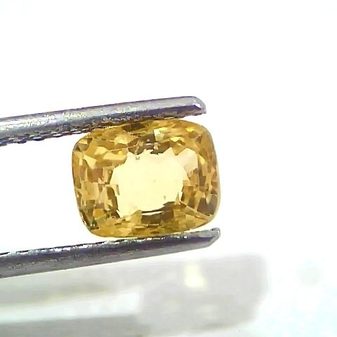2.00 Ct Certified Unheated Untreated Natural Ceylon Yellow Sapphire Gems