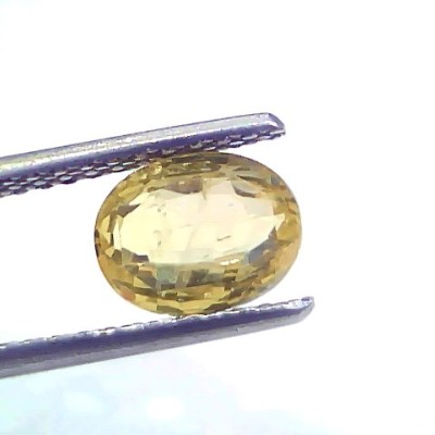 2.04 Ct Certified Unheated Untreated Natural Ceylon Yellow Sapphire