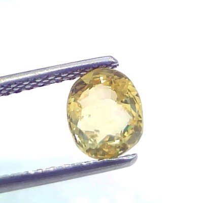 2.03 Ct Certified Unheated Untreated Natural Ceylon Yellow Sapphire