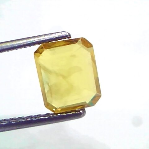 2.06 Ct Natural Yellow Sapphire Pukhraj Jupiter Gemstone (Heated)