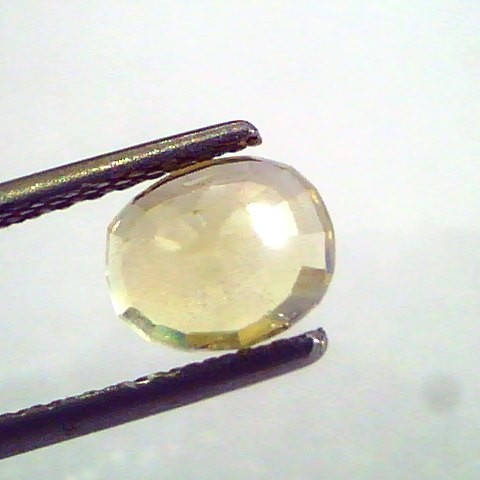 1.96 Ct 2.2 Ratti Unheated Untreated Natural Ceylon Yellow Sapphire