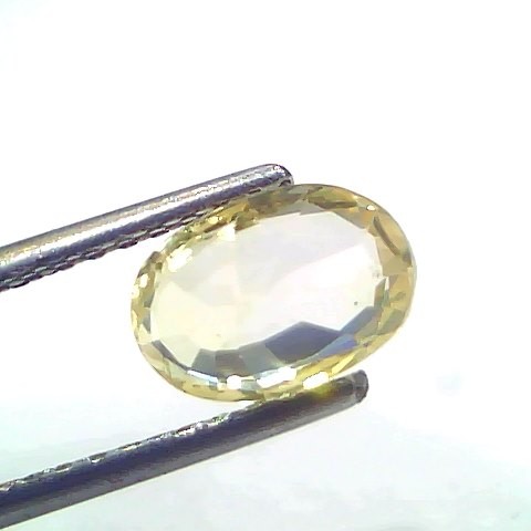 2.03 Ct Certified Unheated Untreated Natural Ceylon Yellow Sapphire