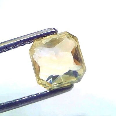 2.00 Ct Certified Unheated Untreated Natural Ceylon Yellow Sapphire Gems