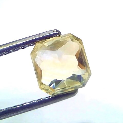 2.00 Ct Certified Unheated Untreated Natural Ceylon Yellow Sapphire Gems
