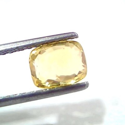 2.00 Ct Certified Unheated Untreated Natural Ceylon Yellow Sapphire Gems