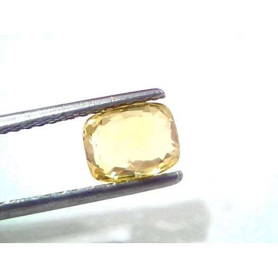 2.00 Ct Certified Unheated Untreated Natural Ceylon Yellow Sapphire Gems