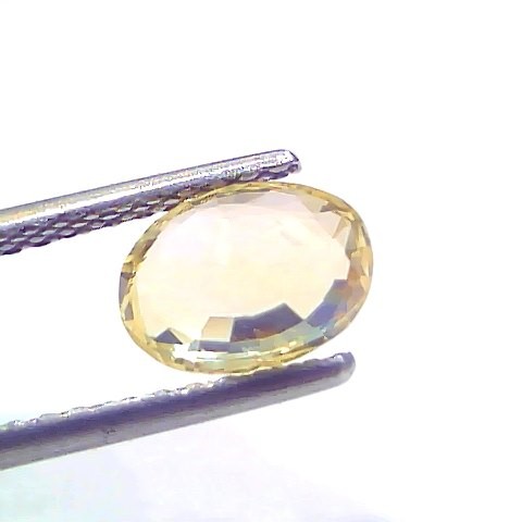 2.05 Ct Certified Unheated Untreated Natural Ceylon Yellow Sapphire