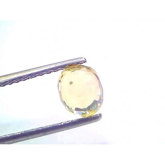 2.03 Ct Certified Unheated Untreated Natural Ceylon Yellow Sapphire