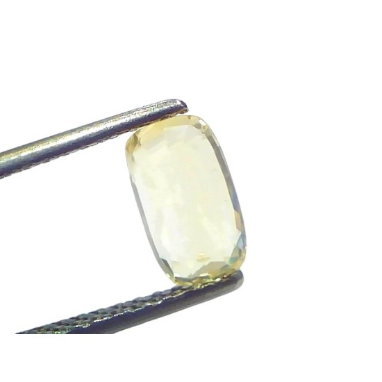 2.01 Ct Certified Unheated Untreated Natural Ceylon Yellow Sapphire Gems