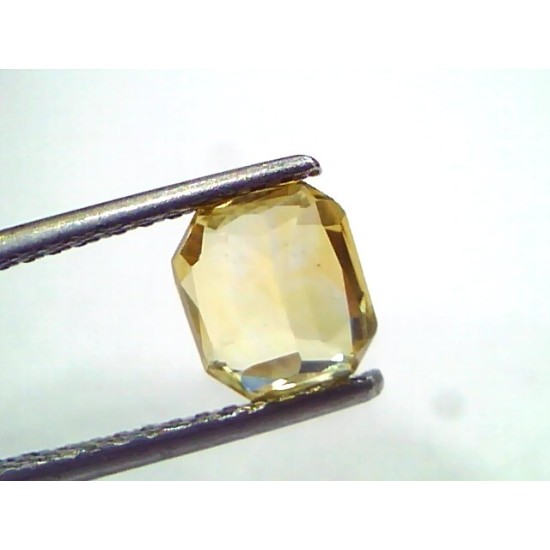 2.00 Ct Unheated Untreated Natural Ceylon Yellow Sapphire Pukhraj AAA