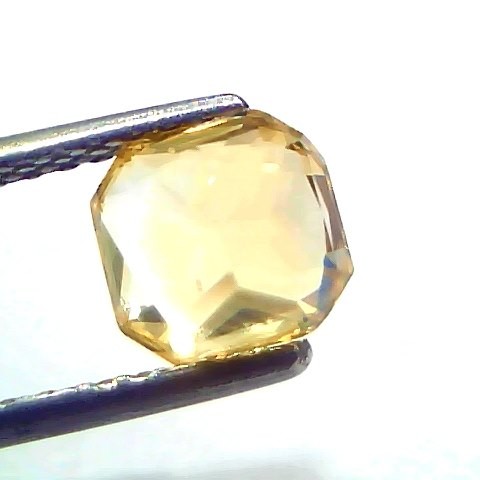 2.00 Ct GII Certified Unheated Untreated Natural Ceylon Yellow Sapphire AA