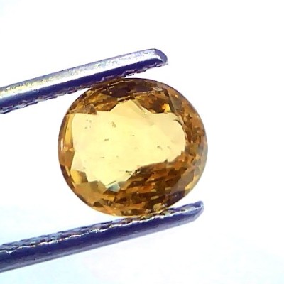 2.00 Ct Certified Untreated Natural Ceylon Yellow Sapphire Gemstone