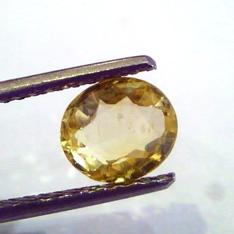 2.01 Ct Unheated Untreated Natural Ceylon Yellow Sapphire Pukhraj