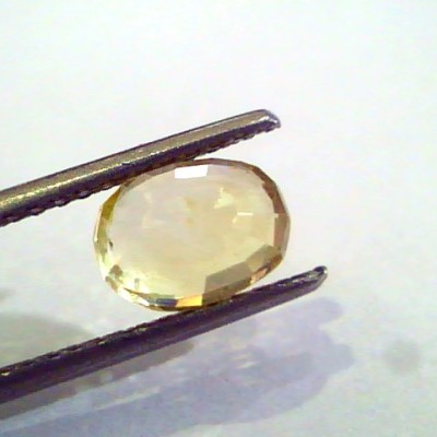 2.01 Ct Unheated Untreated Natural Ceylon Yellow Sapphire Pukhraj