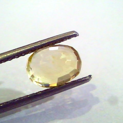 2.01 Ct Unheated Untreated Natural Ceylon Yellow Sapphire Pukhraj