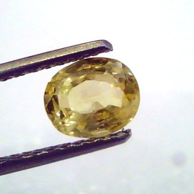 1.96 Ct 2.2 Ratti Unheated Untreated Natural Ceylon Yellow Sapphire