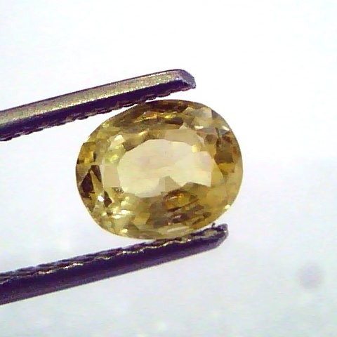 1.96 Ct 2.2 Ratti Unheated Untreated Natural Ceylon Yellow Sapphire