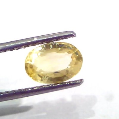 2.12 Ct Unheated Untreated Natural Ceylon Yellow Sapphire Pukhraj