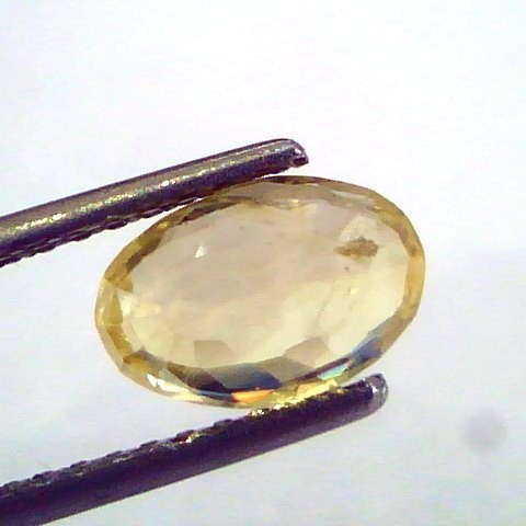 2.00 Ct 3.25 ratti Unheated Untreated Natural Ceylon Yellow Sapphire