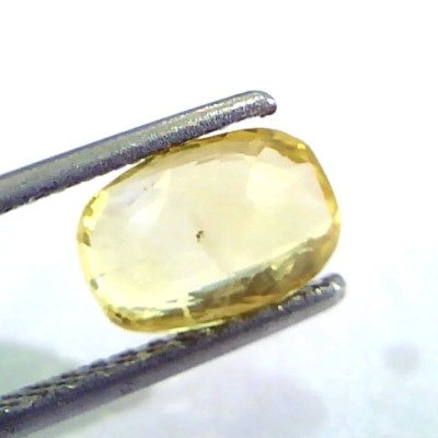 2.02 Ct Unheated Untreated Natural Ceylon Yellow Sapphire/Pukhraj