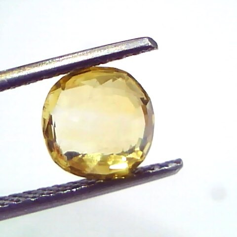 2.02 Ct Unheated Untreated Natural Ceylon Yellow Sapphire Gems