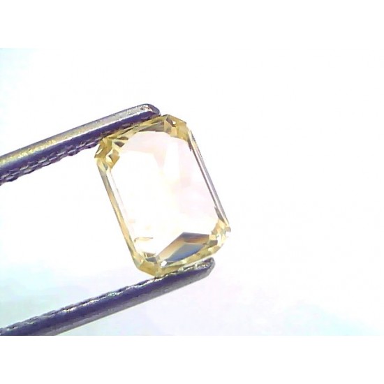 2.01 Ct Certified Unheated Untreated Natural Ceylon Yellow Sapphire Gems