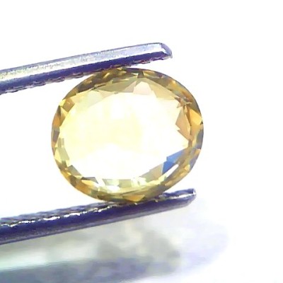 2.01 Ct Certified Unheated Untreated Natural Ceylon Yellow Sapphire