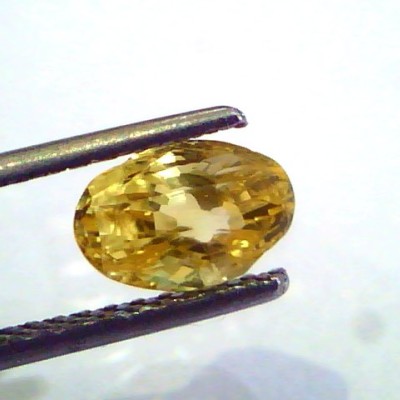 2.00 Ct Unheated Untreated Natural Ceylon Yellow Sapphire AAA