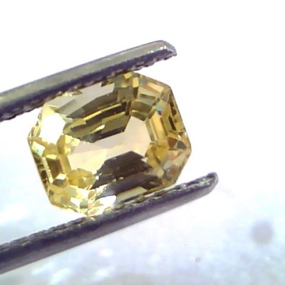 2.01 Ct Unheated Untreated Natural Ceylon Yellow Sapphire/Pukhraj
