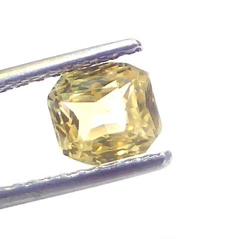 2.02 Ct GII Certified Unheated Untreated Natural Ceylon Yellow Sapphire AA