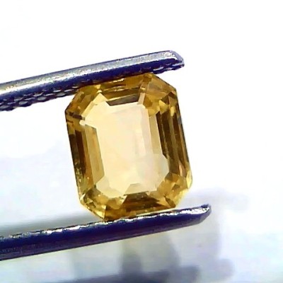 2.02 Ct GII Certified Unheated Untreated Natural Ceylon Yellow Sapphire AAAA