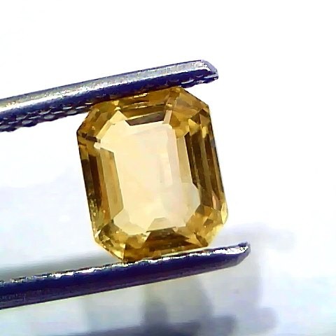 2.02 Ct GII Certified Unheated Untreated Natural Ceylon Yellow Sapphire AAAA