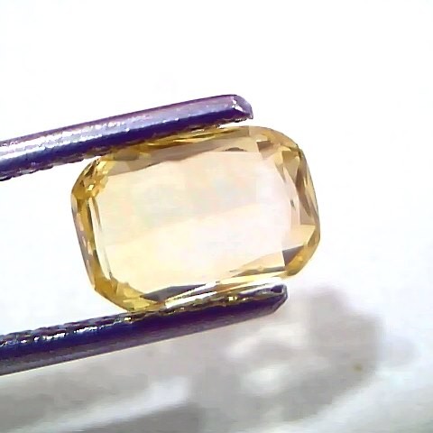 2.02 Ct IGI Certified Unheated Untreated Natural Ceylon Yellow Sapphire