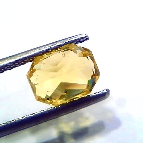 2.02 Ct GII Certified Unheated Untreated Natural Ceylon Yellow Sapphire AA