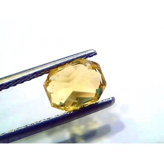 2.02 Ct GII Certified Unheated Untreated Natural Ceylon Yellow Sapphire AA