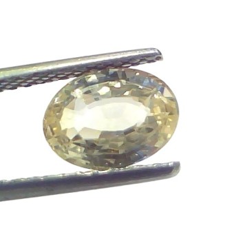 2.02 Ct GII Certified Unheated Untreated Natural Ceylon Yellow Sapphire