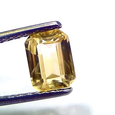 2.02 Ct GII Certified Unheated Untreated Natural Ceylon Yellow Sapphire AA