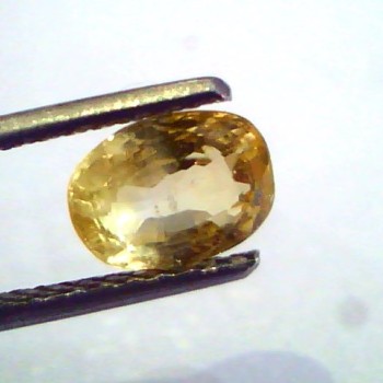 2.05 Ct Unheated Untreated Natural Ceylon Yellow Sapphire Pukhraj