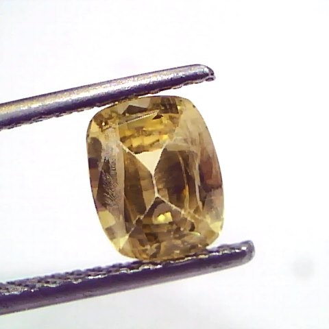 2.04 Ct Unheated Untreated Natural Ceylon Yellow Sapphire Pukhraj
