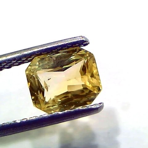 2.03 Ct GII Certified Unheated Untreated Natural Ceylon Yellow Sapphire AA